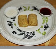 Блины с творогом