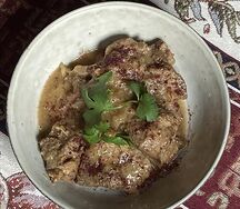 Чакапули баранина с фенхелем и рисом