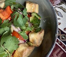 Салат Батумский с хрустящими баклажанами