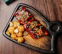 Свиные ребрышки в соусе BBQ