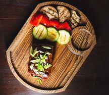 Ребра свиные с овощами гриль