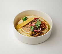 Бефстроганов с картофельным пюре