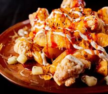 Бостон с картофельными дольками и цыпленком в кляре
