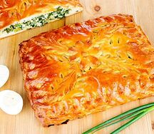 Пирог с яйцом и зеленым луком