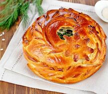 Пирог с курицей и рисом