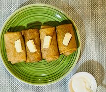 Блинчики с рисом и яйцом