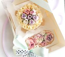 Набор Бенто торт + зефирные цветы