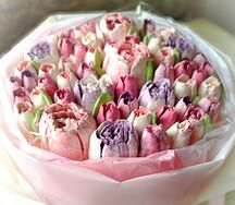 Букет из зефирных цветов большой