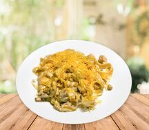 Паста с курицей и грибами