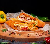 Шаурма сырная со свининой