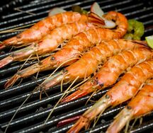 Лангустины на мангале