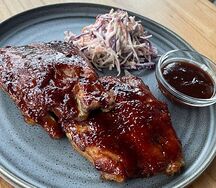 Свиные ребрышки под соусом BBQ