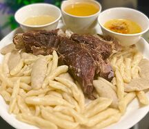 Галушки с сушеной говядиной