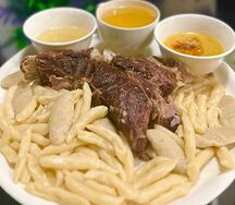 Галушки с сушеной кониной