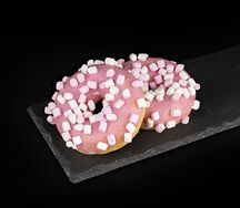 Донат розовый с маршмеллоу премиум