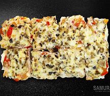 Рисовая пицца морская