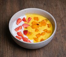 Рисовая каша на кокосовом молоке с тыквой и орехами