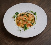 Ризотто с креветками и спаржей