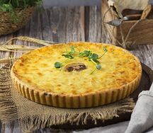 Киш с картофелем и грибами