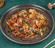 Wok c креветкой