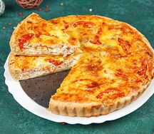 Киш с индейкой, кабачками и дорблю