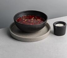 Борщ с телятиной и фасолью