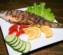 Сибас на мангале