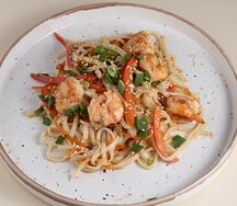Лапша wok с креветкой