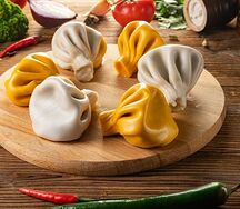 Хинкали с говядиной и свининой