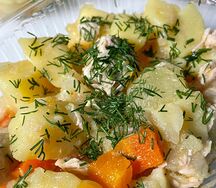 Овощное рагу с курицей