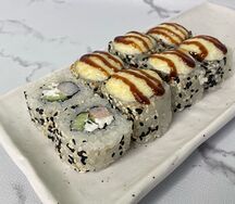 Запечённый ролл с креветкой