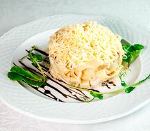 Паста с курицей и грибами