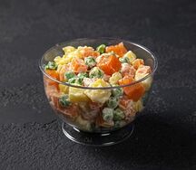 Оливье с красной рыбкой