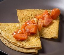 Блинчики с красной рыбкой