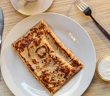 Блин с картофелем и грибами