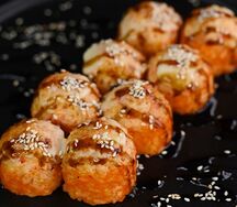 Запеченный ролл с крабом