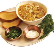 Суп-лапша с белыми грибами Лесник