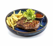 Стейк из свинины с соусом BBQ
