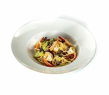 Лингвини с цукини и креветкой