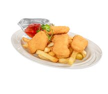 Куриные наггетсы с картофелем фри