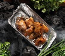 Шашлык из куриного филе в беконе