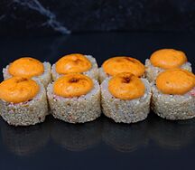 С лососем и крабом