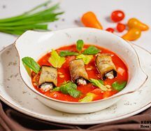 Рулетики из баклажан с творогом и сыром фета