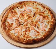 С креветками и лососем