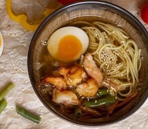 Рамен с креветками