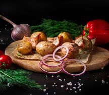 Картофель с курдюком