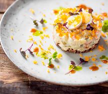 Оливье с томленным мясом