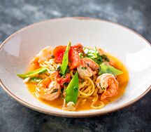 Лингвини с креветками