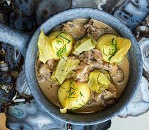 Бефстроганов с картофельным пюре