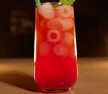 Лимонад персик-клубника